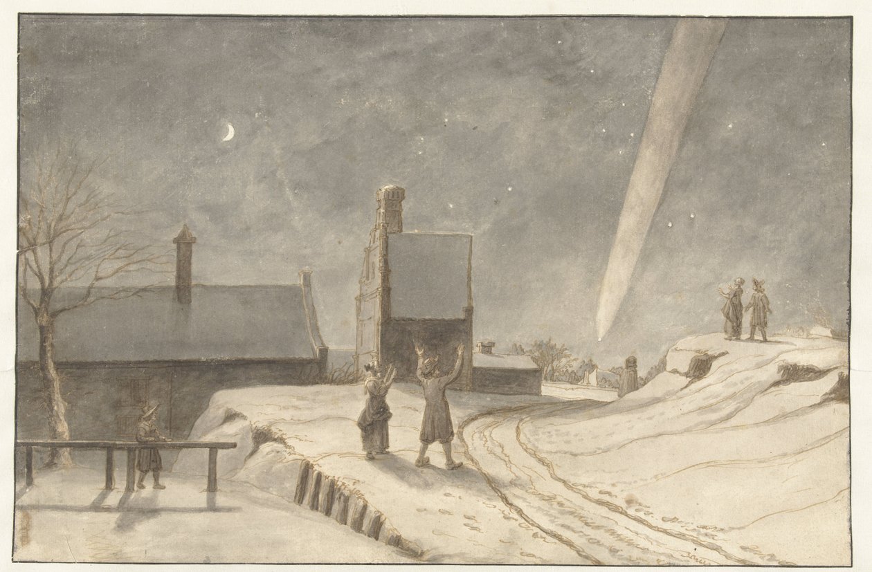 Halestjerne over Alkmaar, 1681 af Lambert Doomer