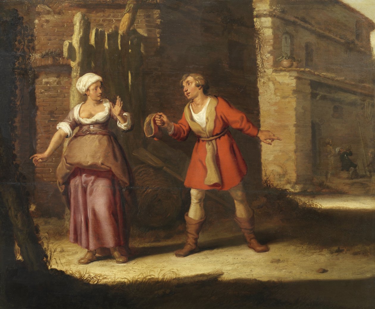 Abigail og Nabal af Lambert Jacobsz.