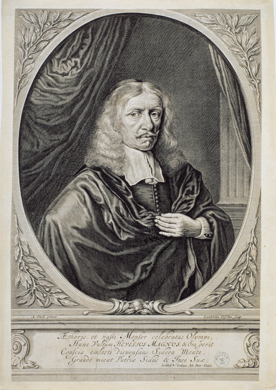 Johannes Hevelius (1611-87) 1668 af Lambert de Visscher