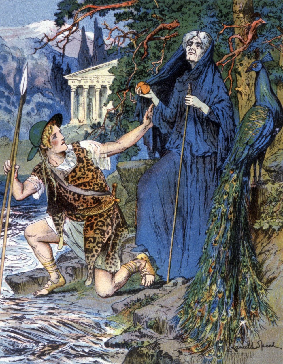 Jason og Hera, ca. 1900 (illustration) af Lancelot Speed