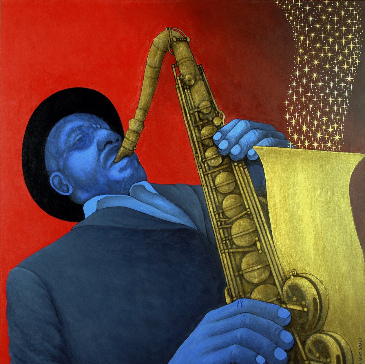 Ben Webster (1909-73) (akryl på linned) af Larry Smart