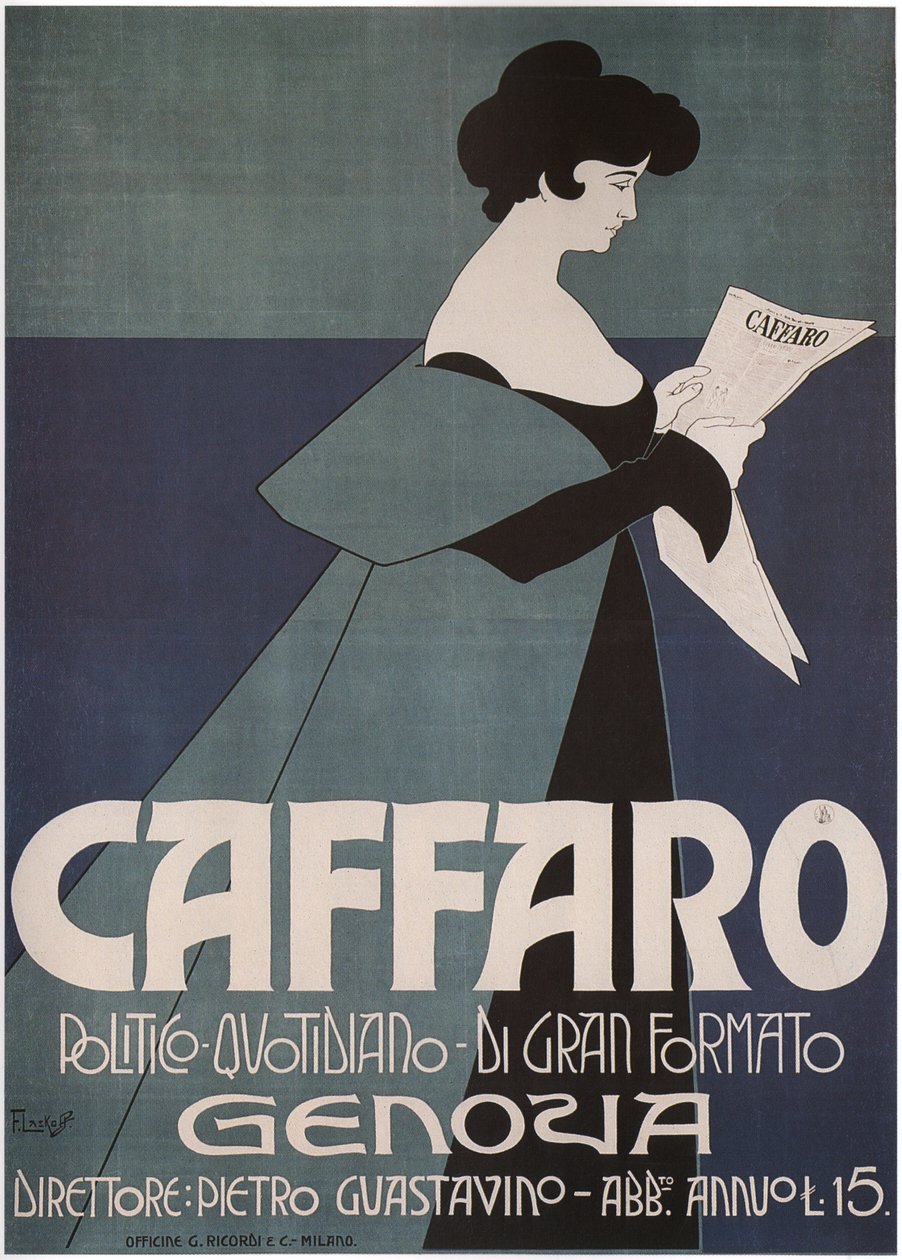 Avisen Caffaro Genoa, 1901 af Laskowski