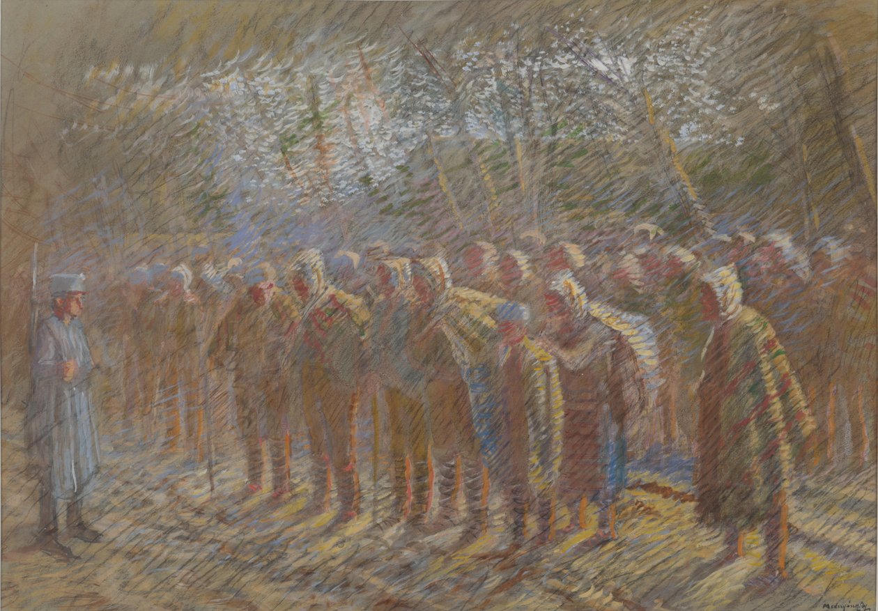 Krigsfangerne, 1914. af Laszlo Mednyanszky