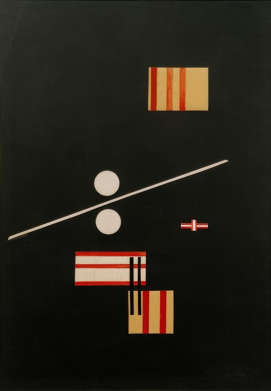 Collage på sort baggrund af Laszlo Moholy Nagy