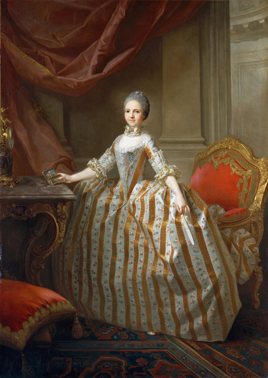 Portræt af prinsesse Maria Luisa af Parma, senere dronning af Spanien af Laurent Pecheux