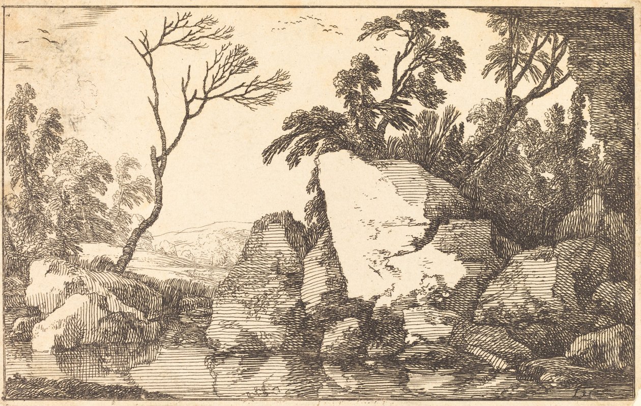 En stenet dam af Laurent de la Hyre