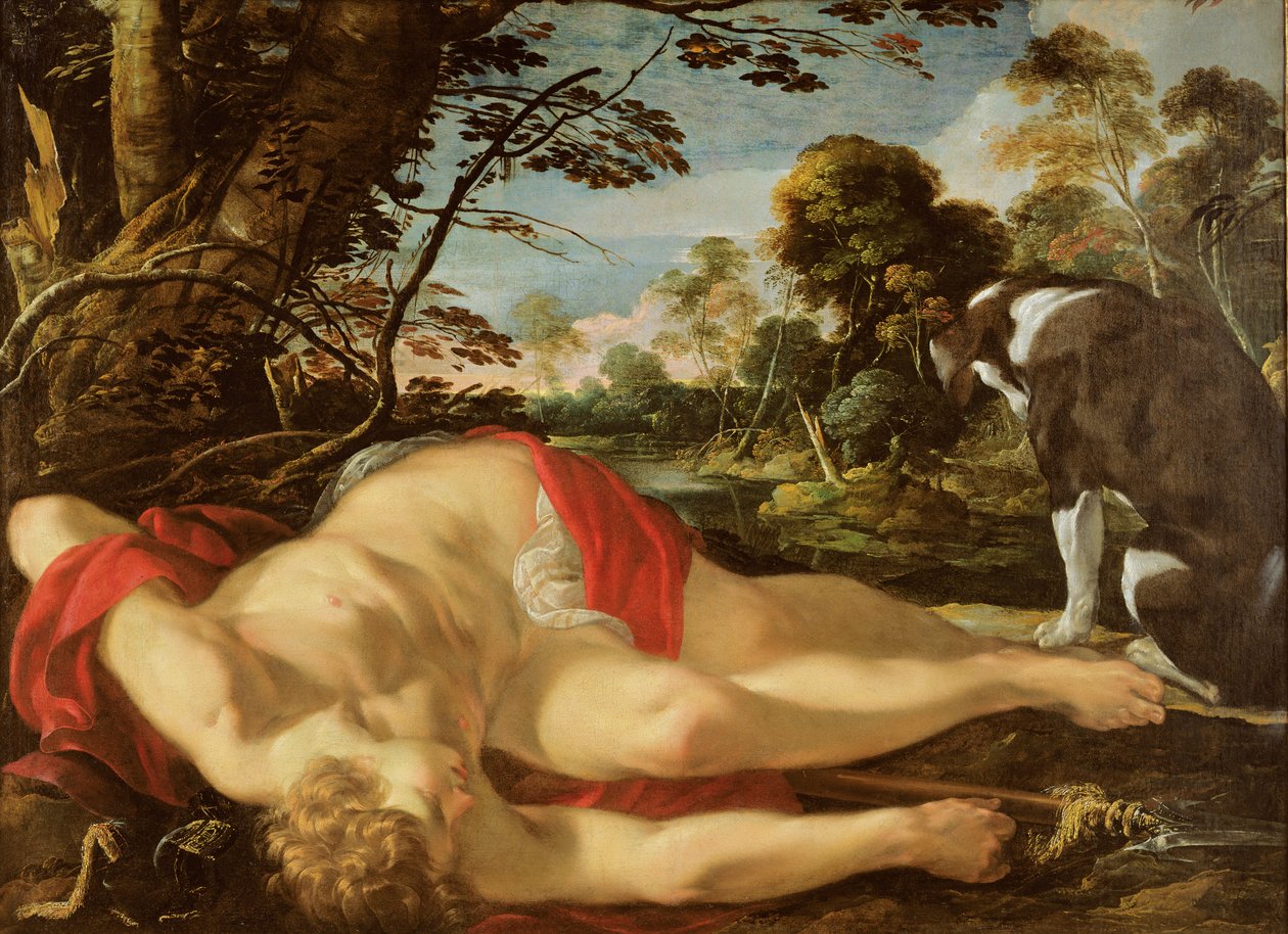 Død Adonis, c.1624-28 af Laurent de la Hyre