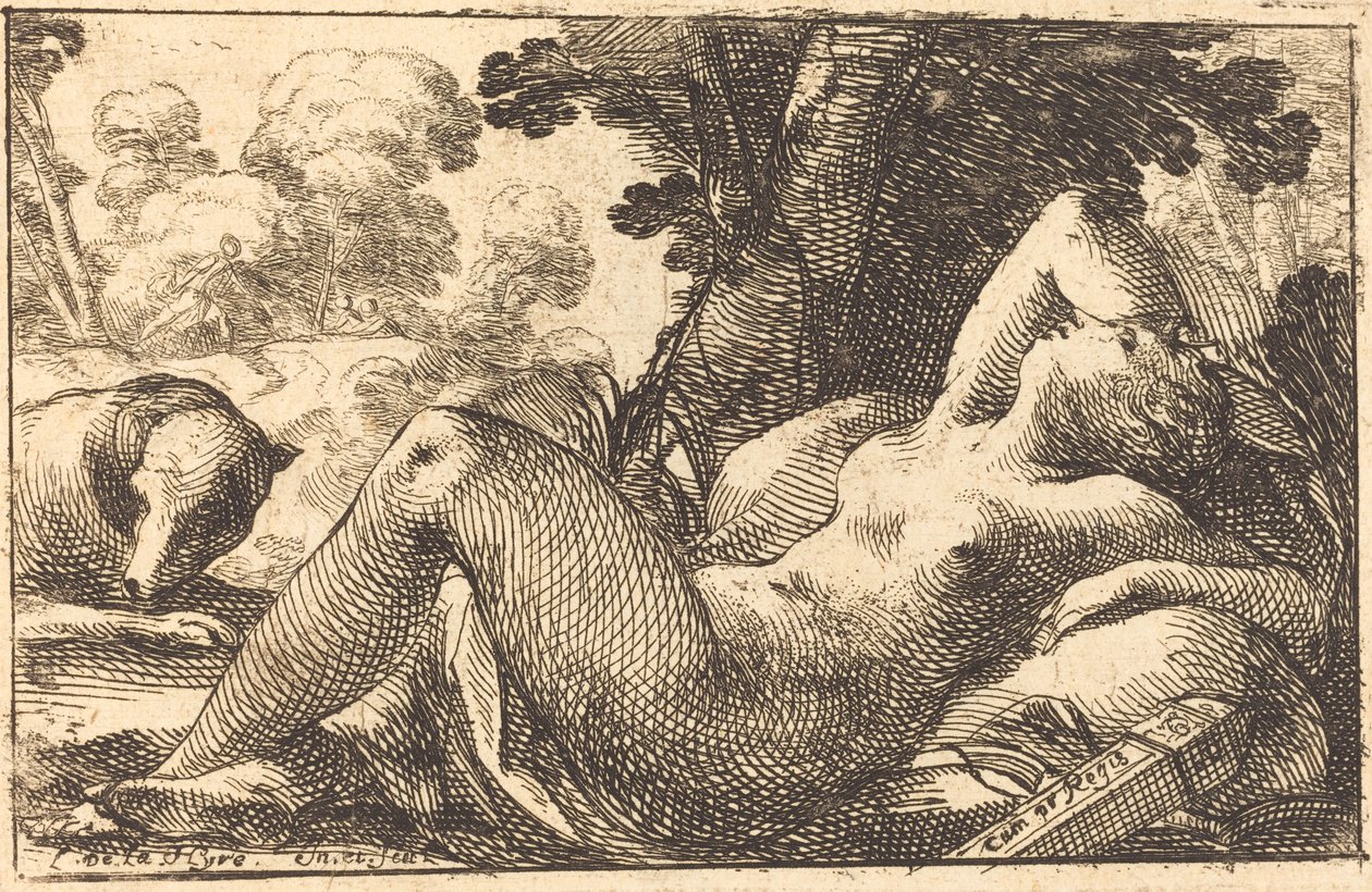 Diana liggende af Laurent de la Hyre