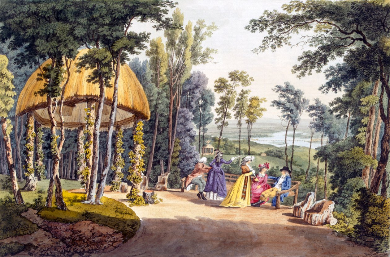 Udsigt over Tempel Reisenburg, Greven af Cobenzls Palads, 1790