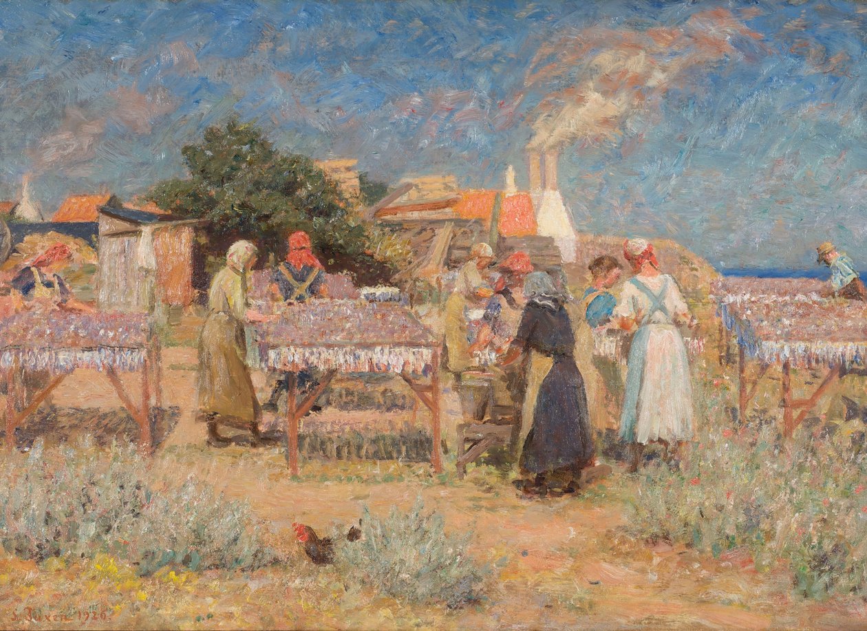 Soltørrende sild af Laurits Regner Tuxen