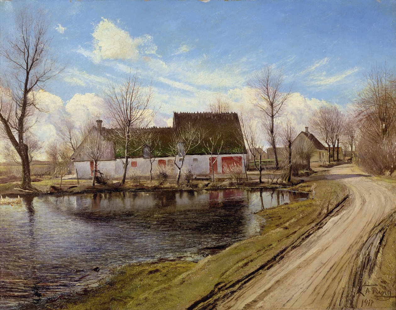 Bondehuse i Baldersbronde af Laurits Andersen Ring