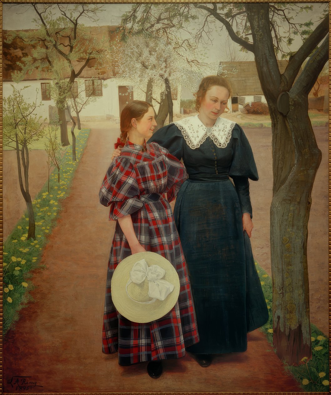 Forår. Ebba og Sigrid Kähler af Laurits Andersen Ring