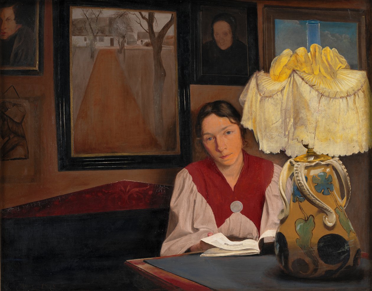 Kunstnerens hustru af Lamplight, 1898. af Laurits Andersen Ring