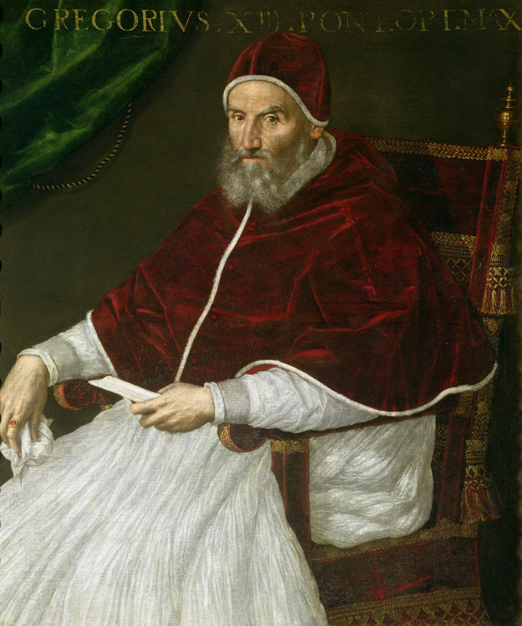 Portræt af pave Gregor XIII (Ugo Buoncompagni) (1502-85) af Lavinia Fontana