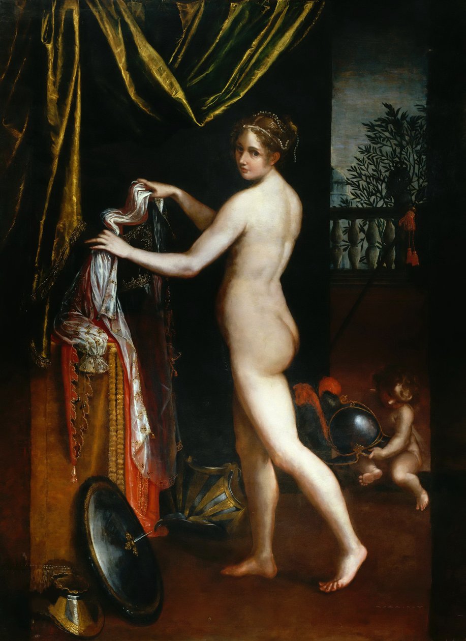 Minerva dressing, 1613. af Lavinia Fontana