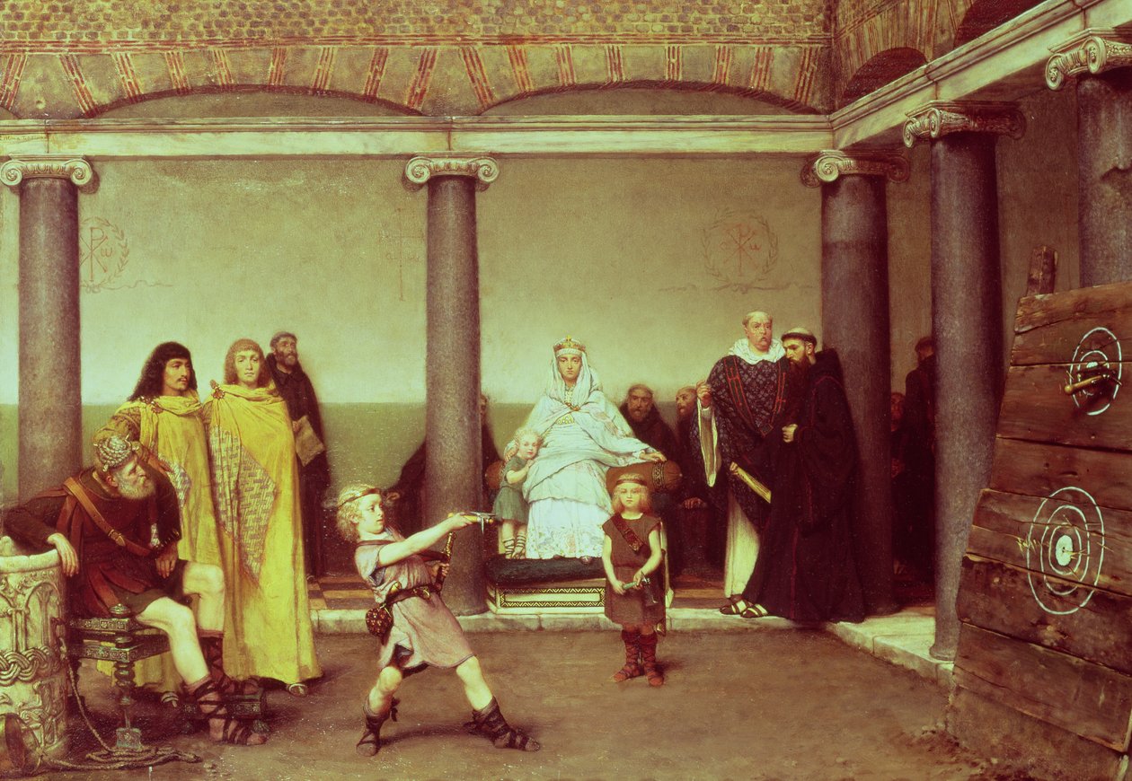 Uddannelsen af børnene af Clothilde og Clovis, 1868 af Lawrence Alma Tadema