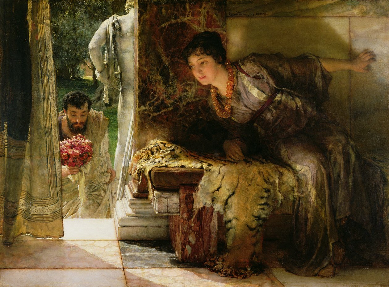 Velkommen fodspor, 1883 (se også 15132) af Lawrence Alma Tadema