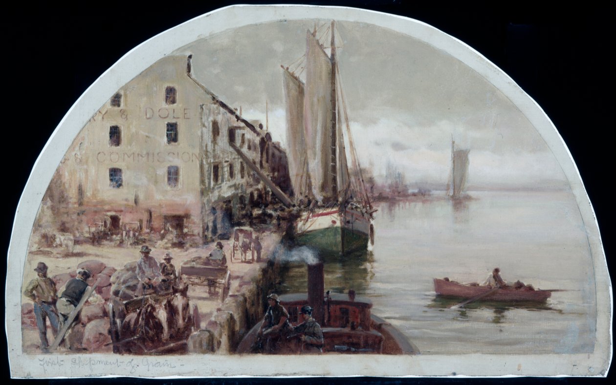 Den første kornelevator i Chicago, 1838, 1900 af Lawrence Carmichael Earle