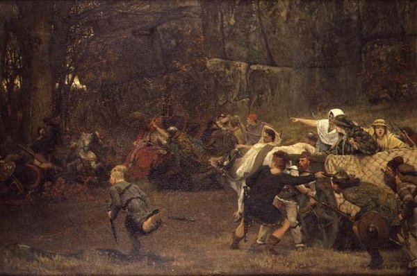 Gunthram Bose og hans døtre, 572 e.Kr af Lawrence Alma Tadema