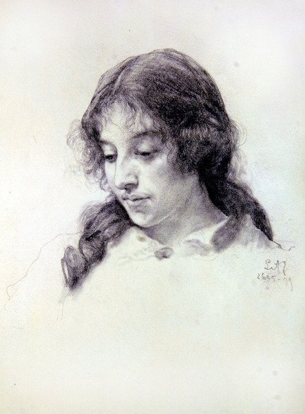 Portrætstudie af Miss Raven-Hill af Lawrence Alma Tadema