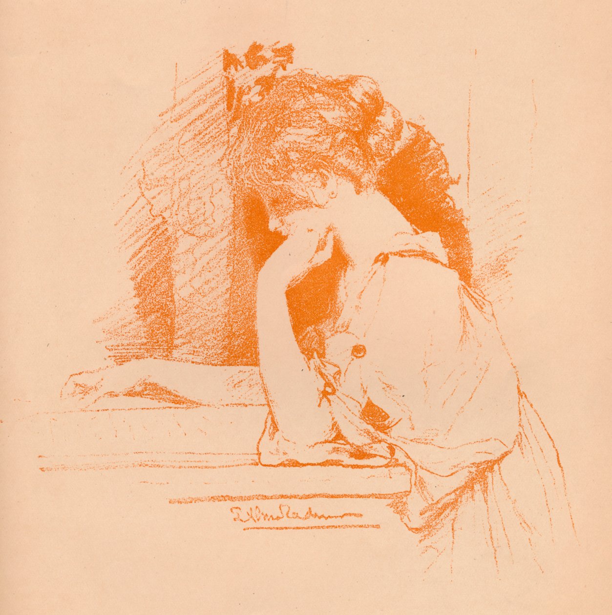 Skitse af en pige, c1885, 1896 af Lawrence Alma Tadema