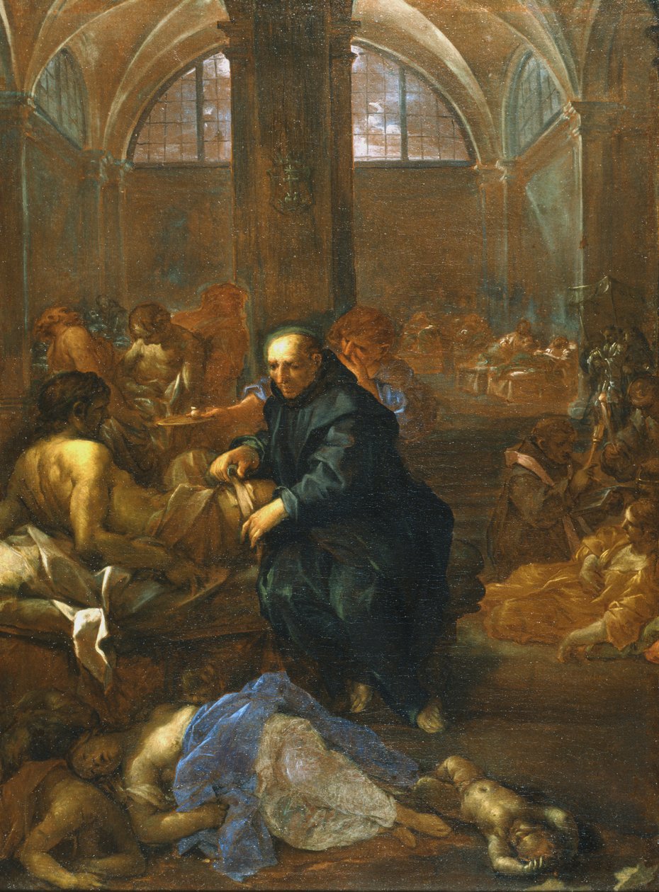 Sankt Johannes helbreder spedalske af Lazzaro Baldi