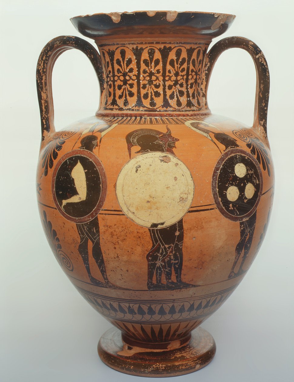 Sort-figur amfora, 515-490 f.Kr. (keramik) af Leagros Group