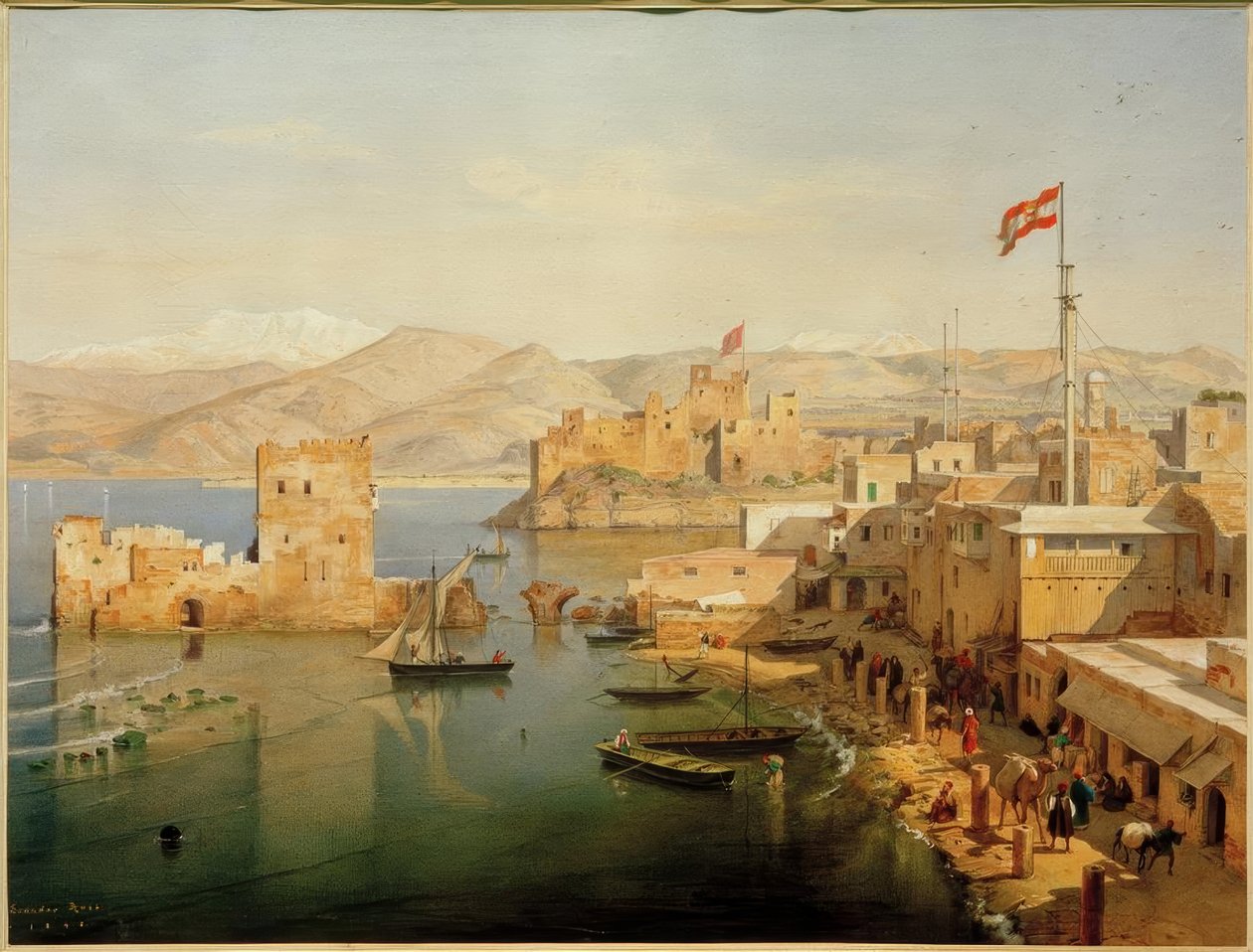 Udsigt over havnen i Beirut af Leander Russ