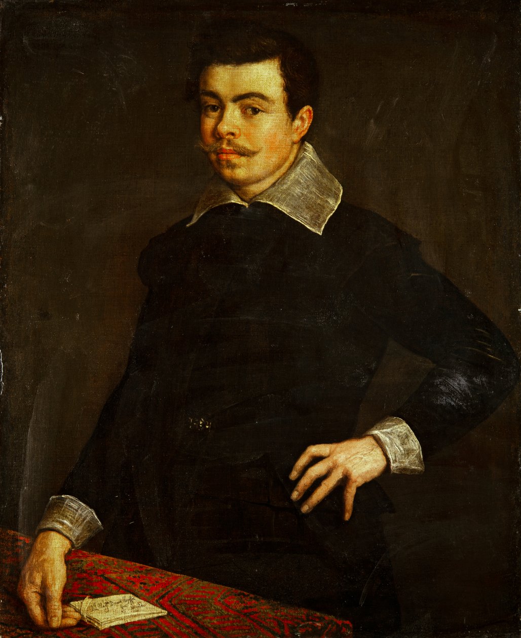 Portræt af Daniel Hopffer (på lærred) af Leandro Bassano