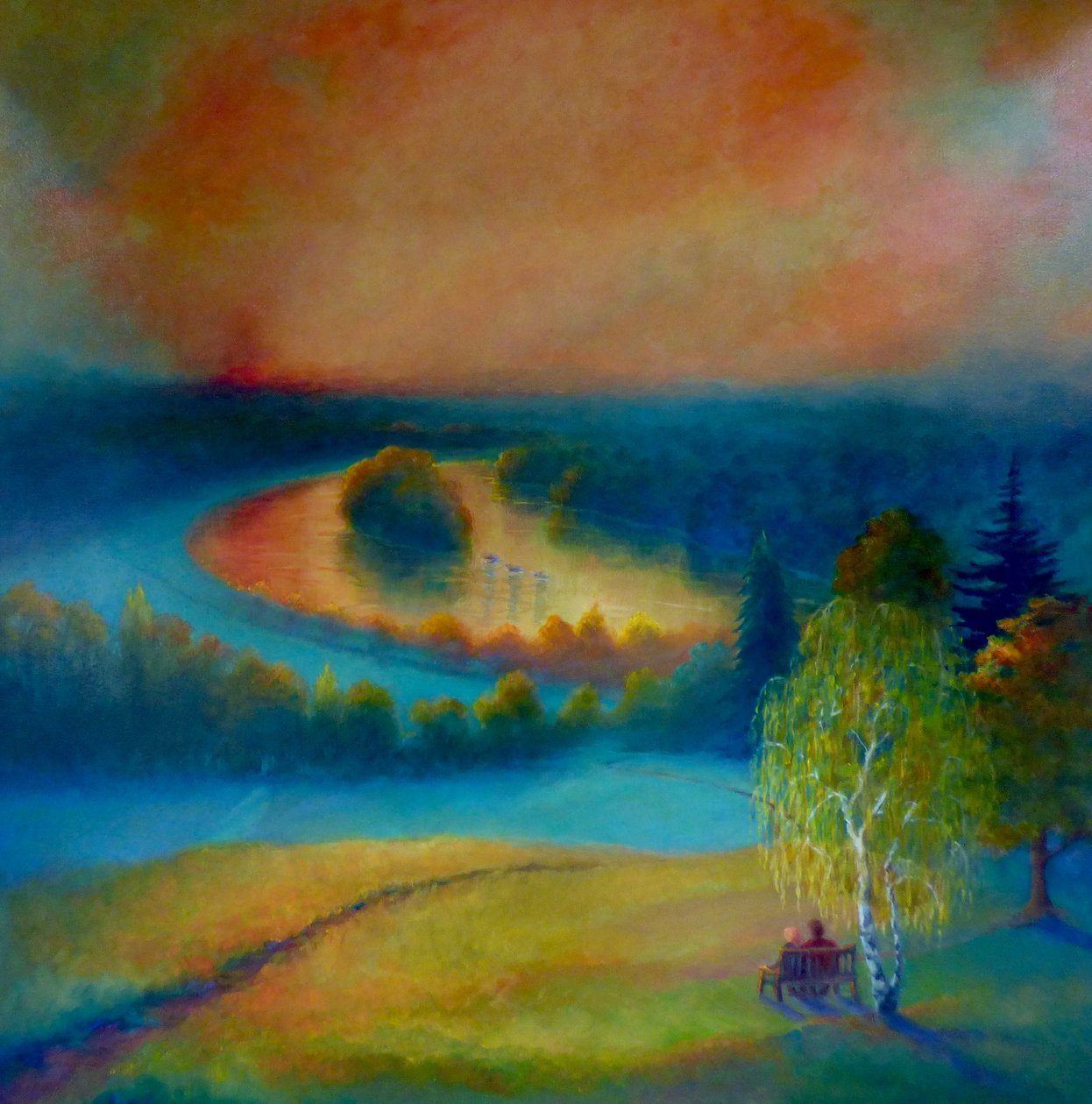 Petersham Green and Gold, 2019, af Lee Campbell