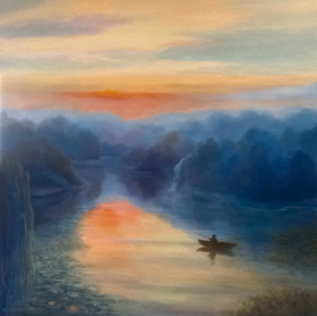 Morning Reflections, 2021 (olie på lærred) af Lee Campbell