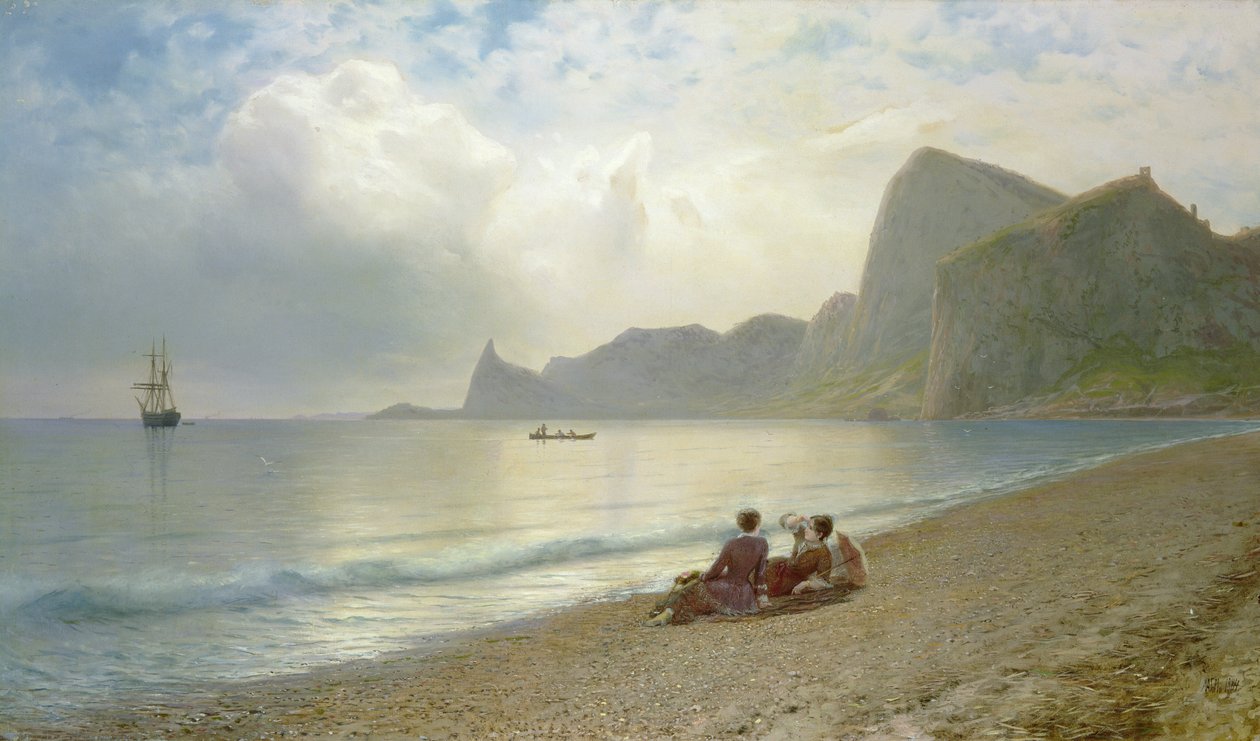 På stranden, 1884 af Lef Feliksovich Lagorio