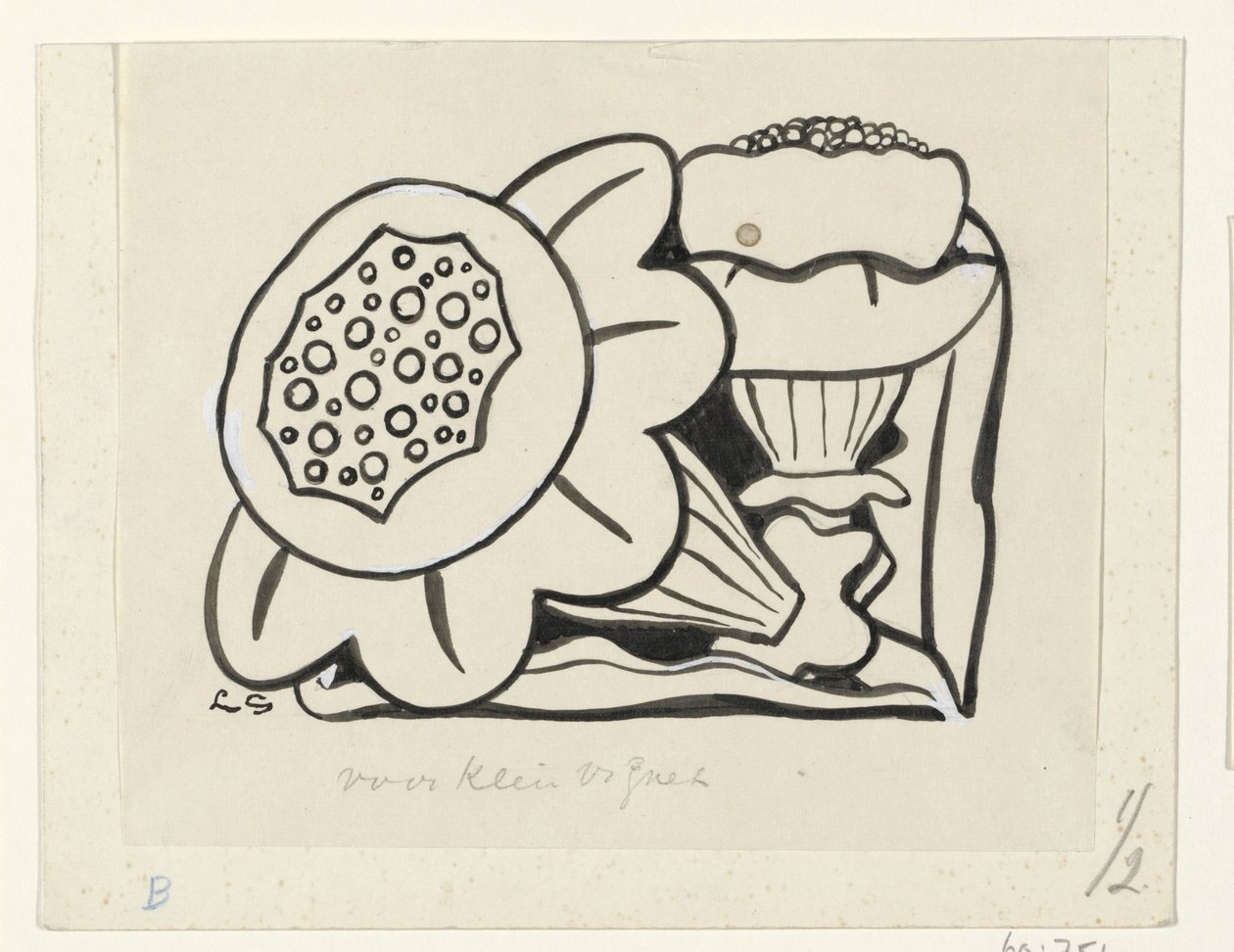 to blomster af Leo Gestel (signed by artist)