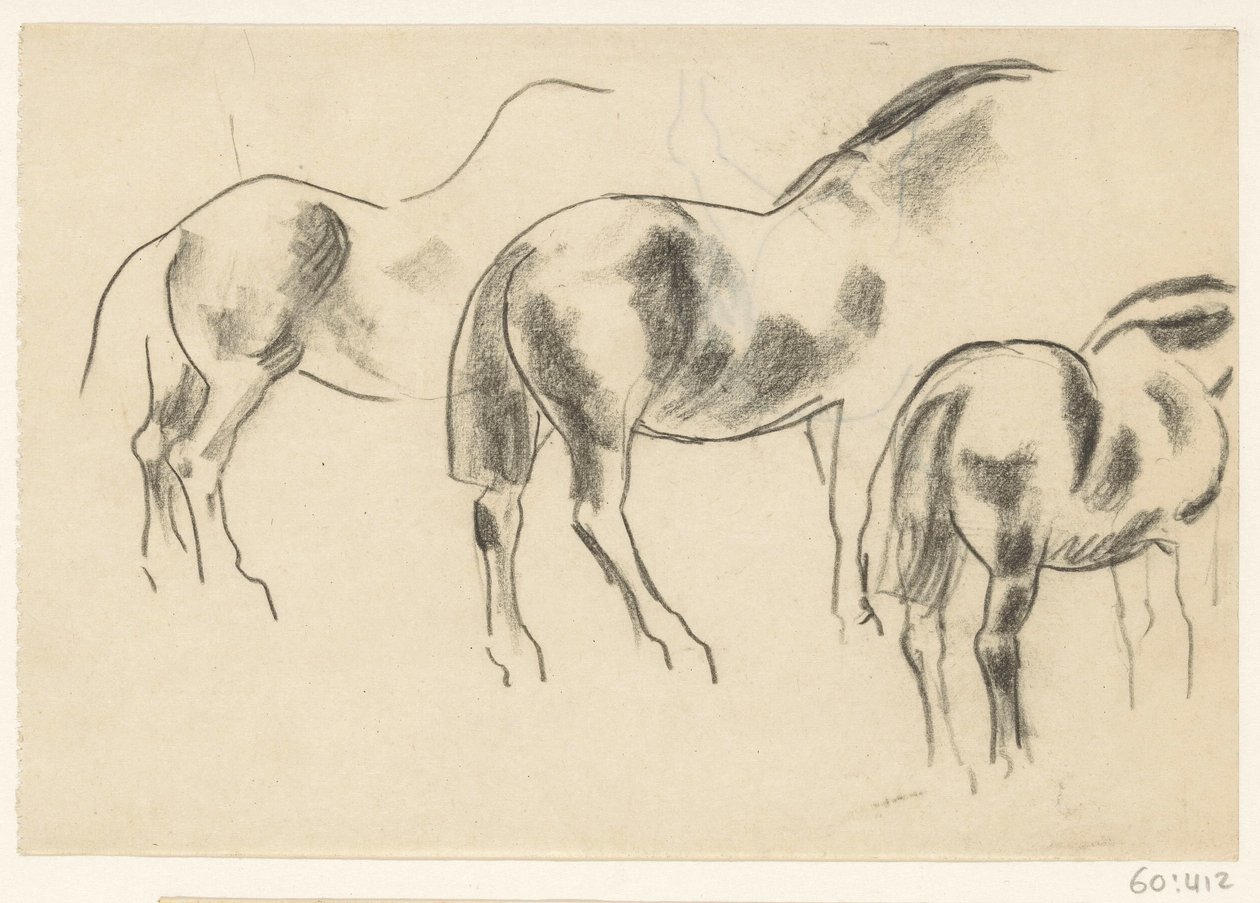 Tre heste af Leo Gestel