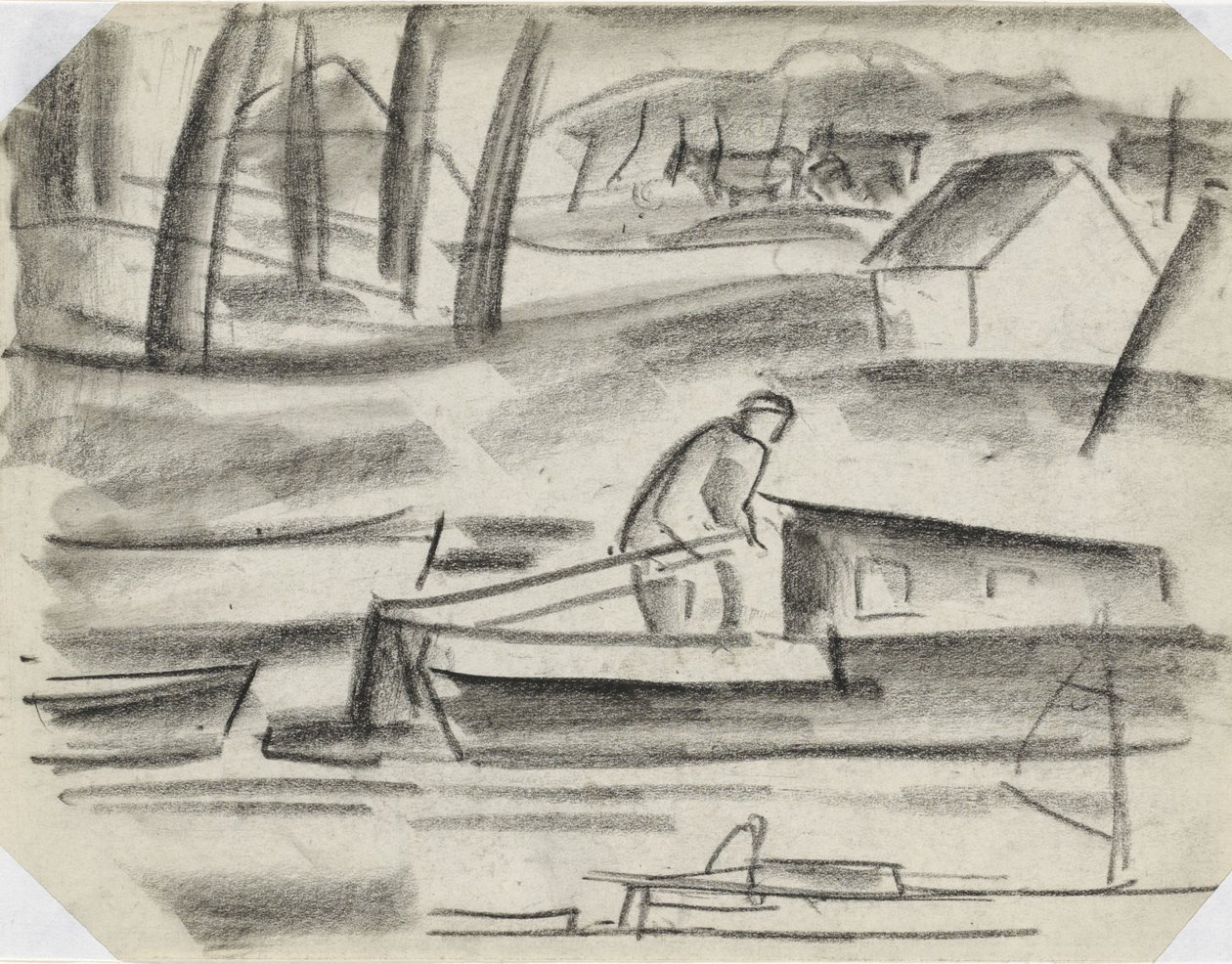 Skipper ved roret af Leo Gestel