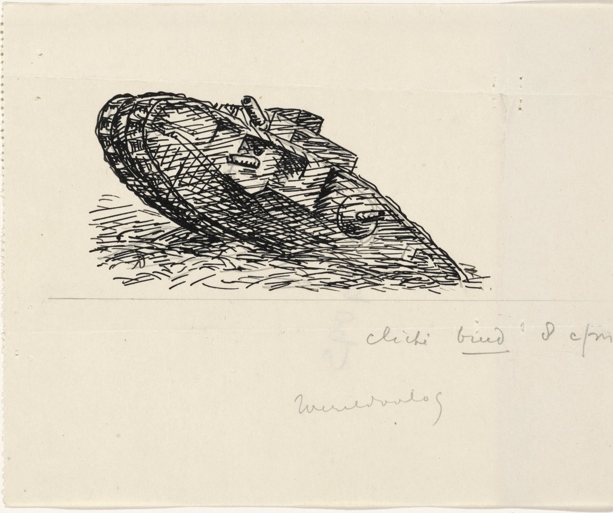 Tank kører op ad en bakke af Leo Gestel