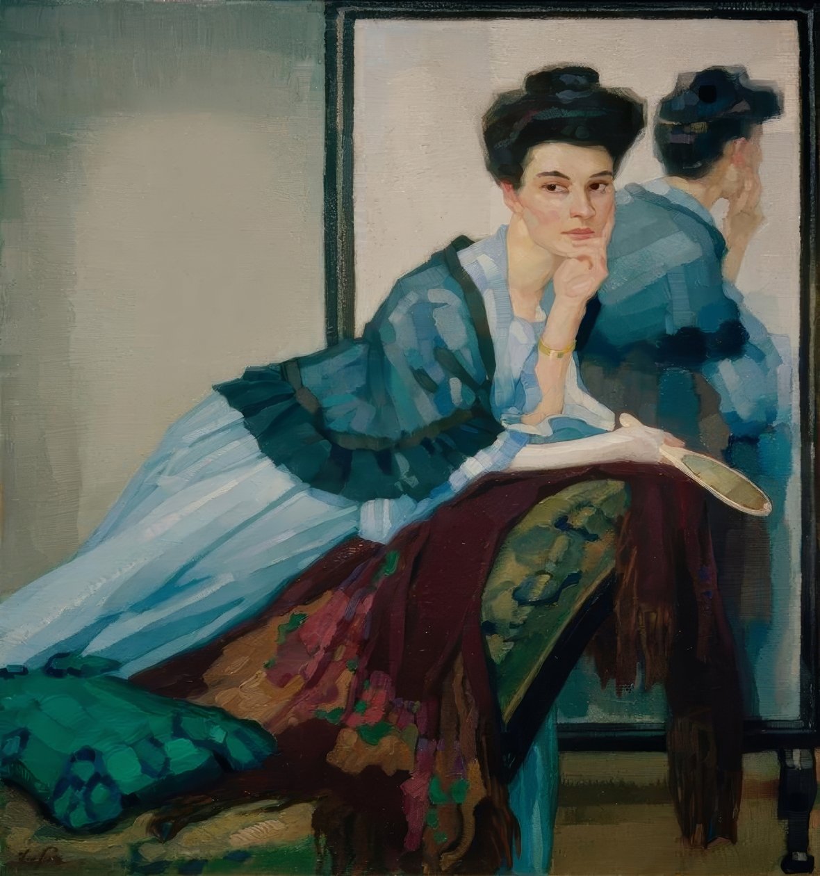 Dame i blåt af Leo Putz