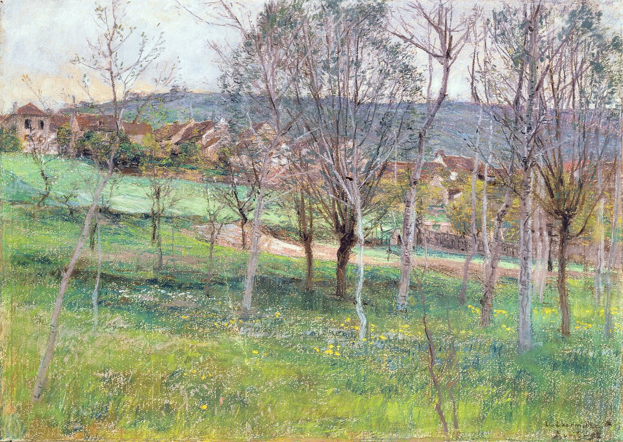 Landskab i Nordfrankrig, ca. 1892 (pastellfarver) af Leon Augustin Lhermitte