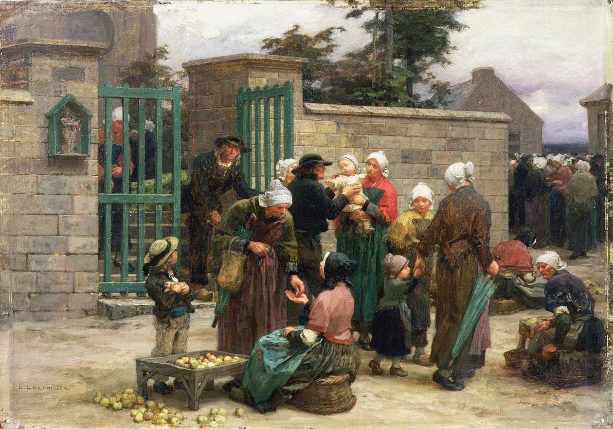 Indtagelse af Foundlings af Leon Augustin Lhermitte