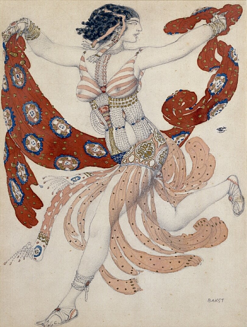 Kostume af Cleopatra til Ida Rubinstein af Leon Bakst