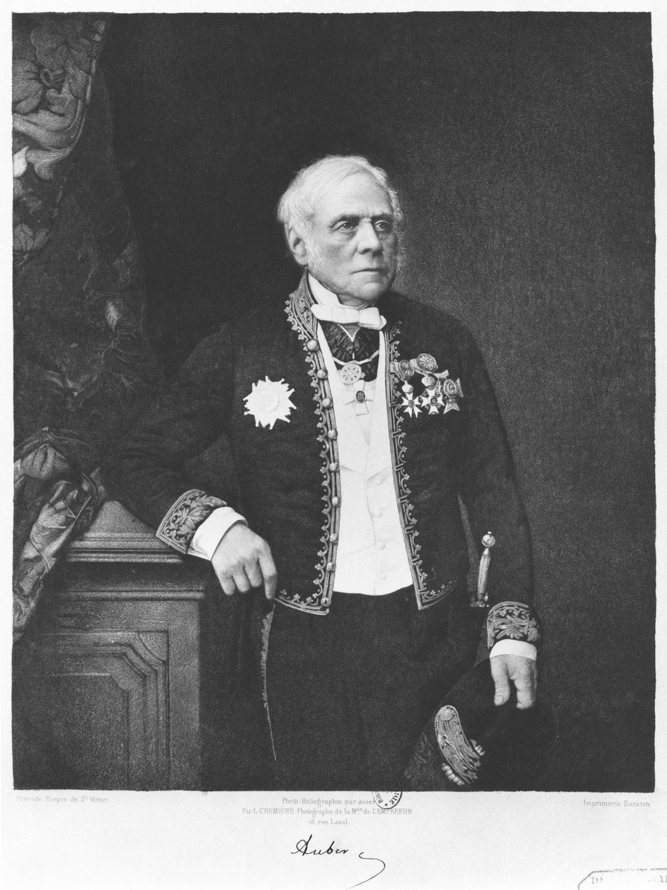 Spirit Auber (1782-1871) (heliogravure) af Leon Cremiere