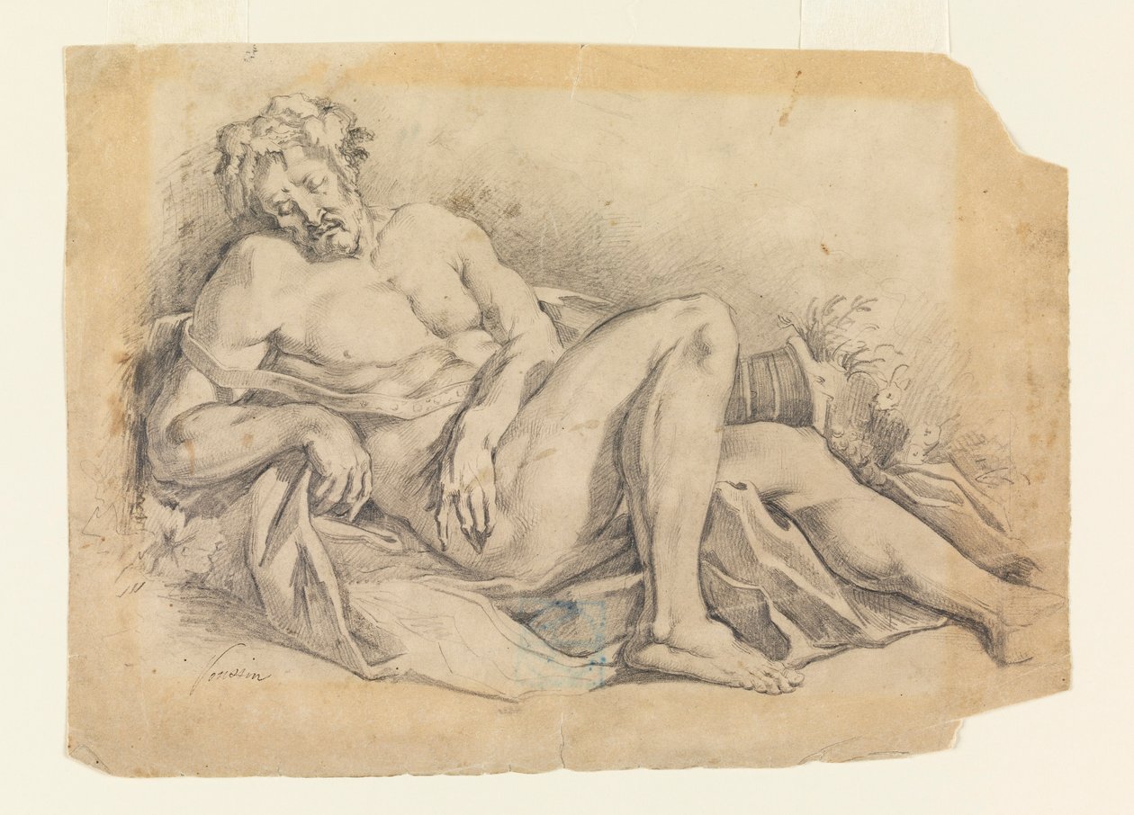 Tegning, Bacchus Sover af Leon Dabo