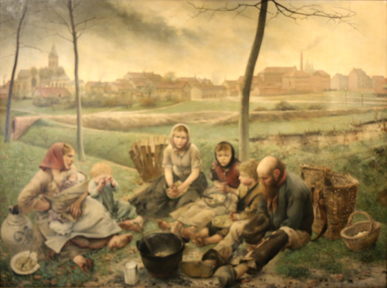 Les marchands de craie-Midin Engelsk: kridtsælgerne-At NoonnNederlands: kridtforhandlerne-Middagn af Léon Frédéric