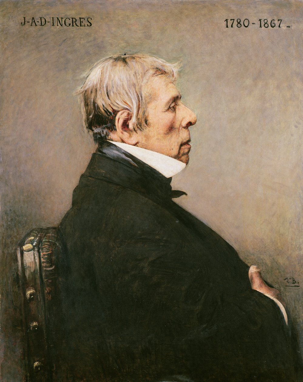 Portræt af J.A.D. Ingres (1780-1867) af Leon Joseph Florentin Bonnat