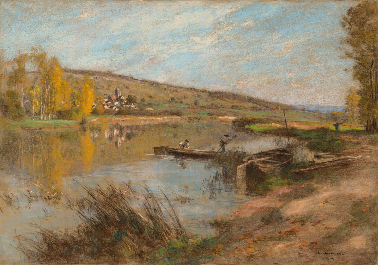 Quai au Sable, Chartèves, 1904. af Leon Augustin Lhermitte