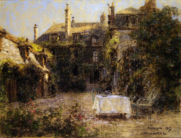 Kunstnerens have ved Bourges (pastel) af Leon Augustin Lhermitte