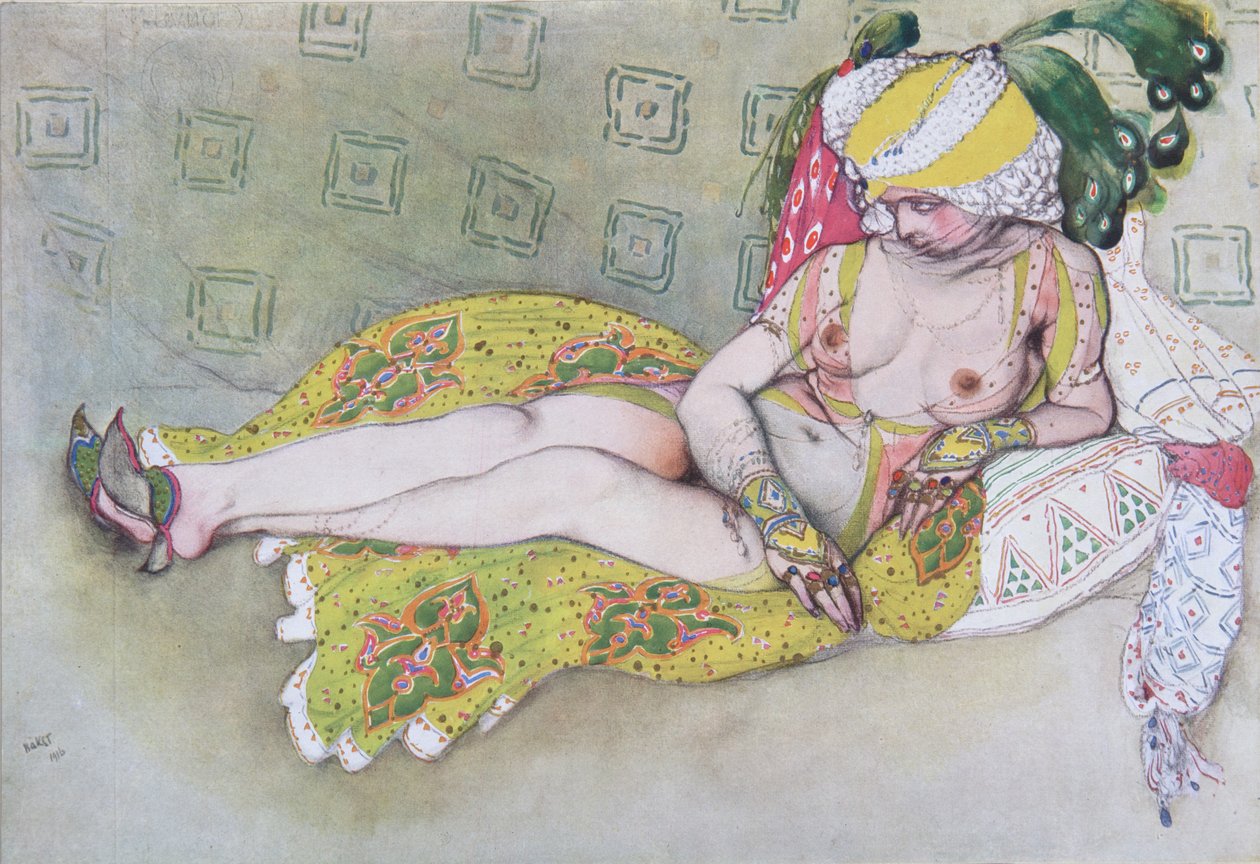 The Yellow Sultans Wife, 1916 af Leon Bakst
