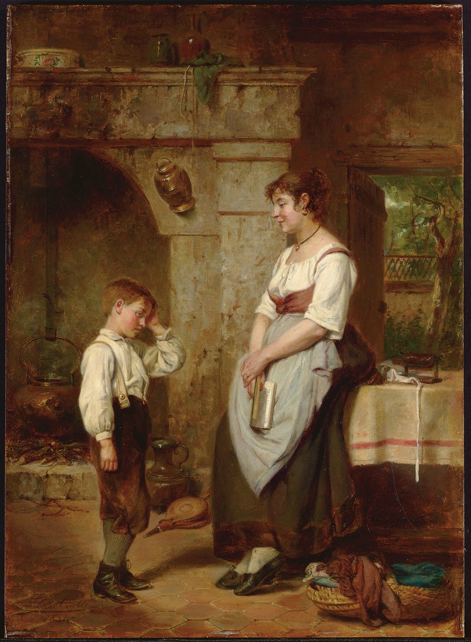 Lektionen, 1887 af Leon Caille