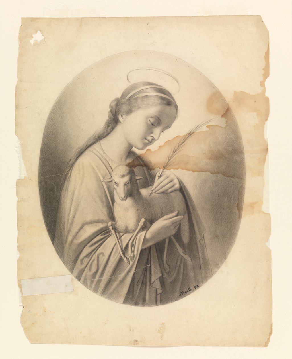 Sankt Agnes af Leon Dabo