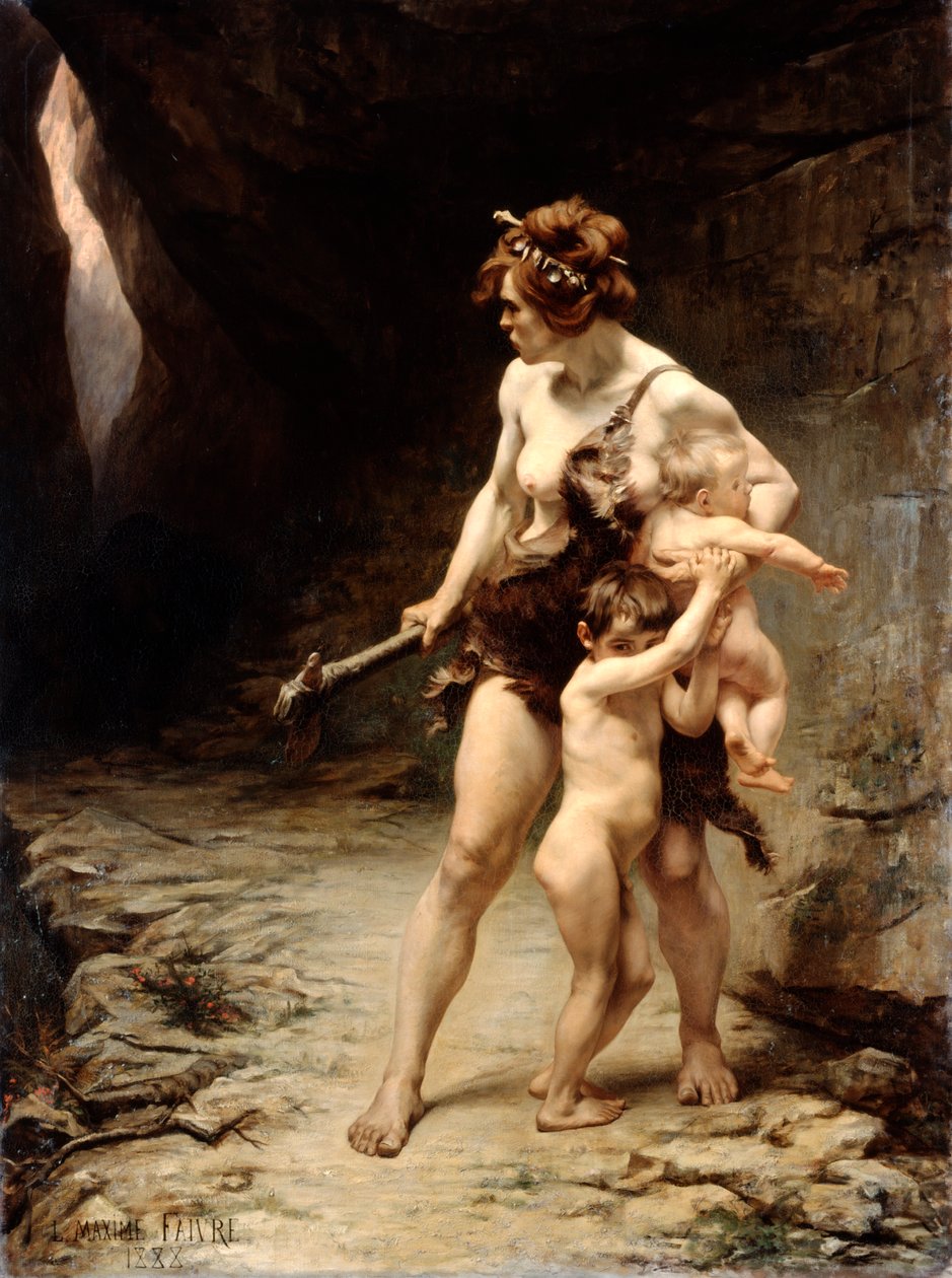 Deux meres Two Mothers, 1888 af Leon Maxime Faivre